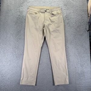 Stylus Pant Men's 36x32 Beige Polyester Golf Straight Leg Performance Sports